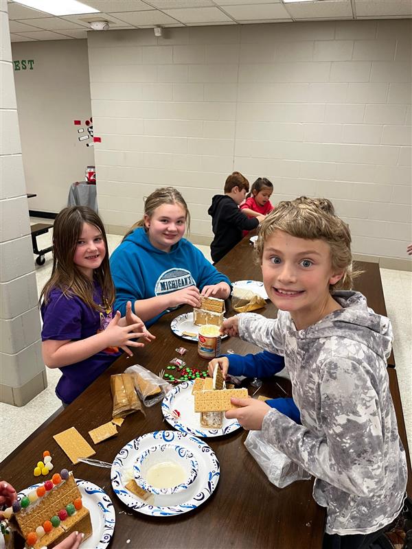 Gingerbread Houses with the 5th Graders
